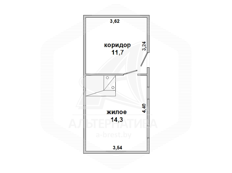  26кв.м. (участок 24.99 сот.), Брестский р-н