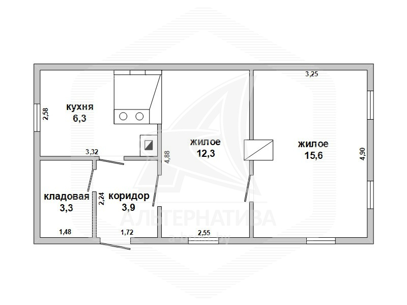  41.4кв.м. (участок 25 сот.), Жабинковский р-н
