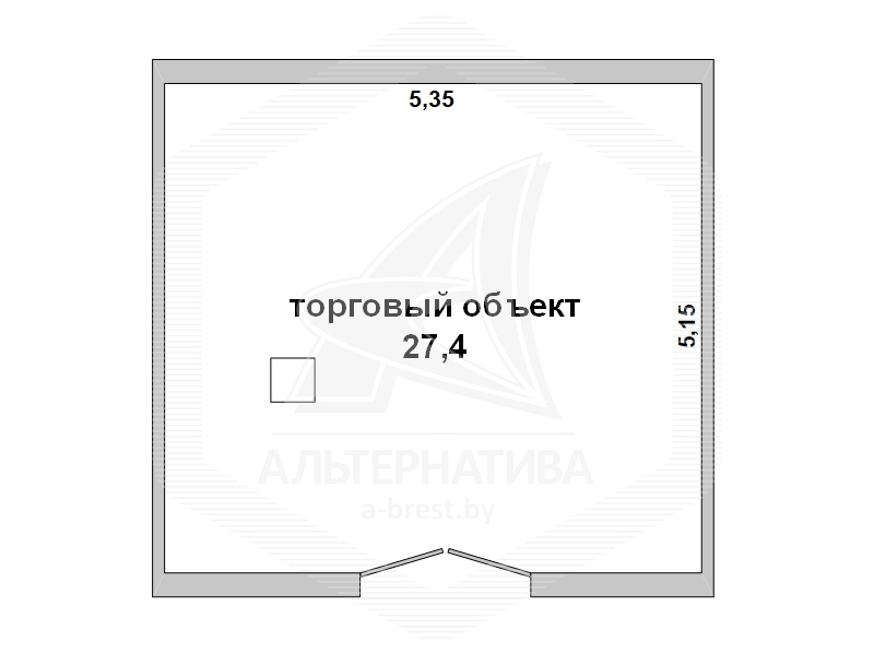  27.4м.кв. Центральная