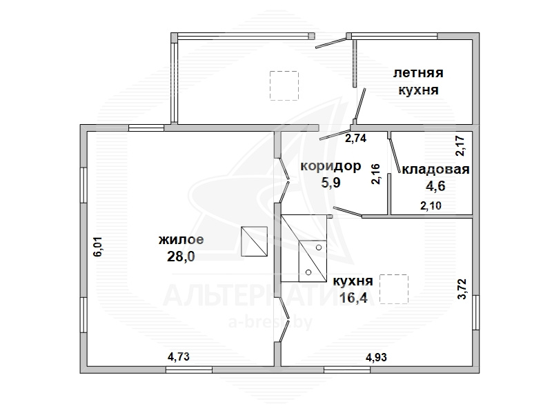  71.2кв.м. (участок 10 сот.), Брестский р-н